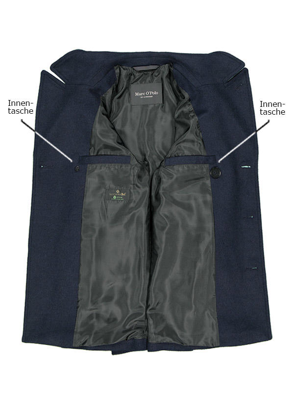 Marc O'Polo, Cabanjacke, Schurwolle, dunkelblau