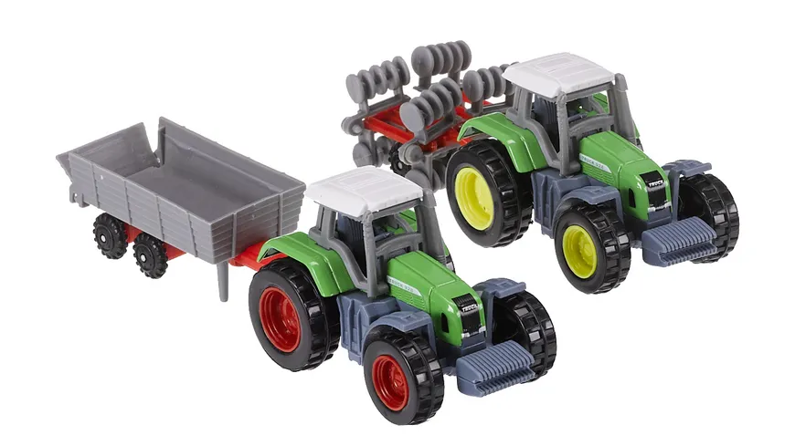 Müller - Toy Place - Traktor mit Anhänger 2er Set, 4-fach sortiert, 1 Stück
