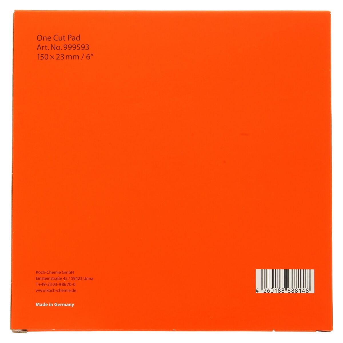 Koch-Chemie One Cut Pad Polierschwamm Ø150-165mm orange