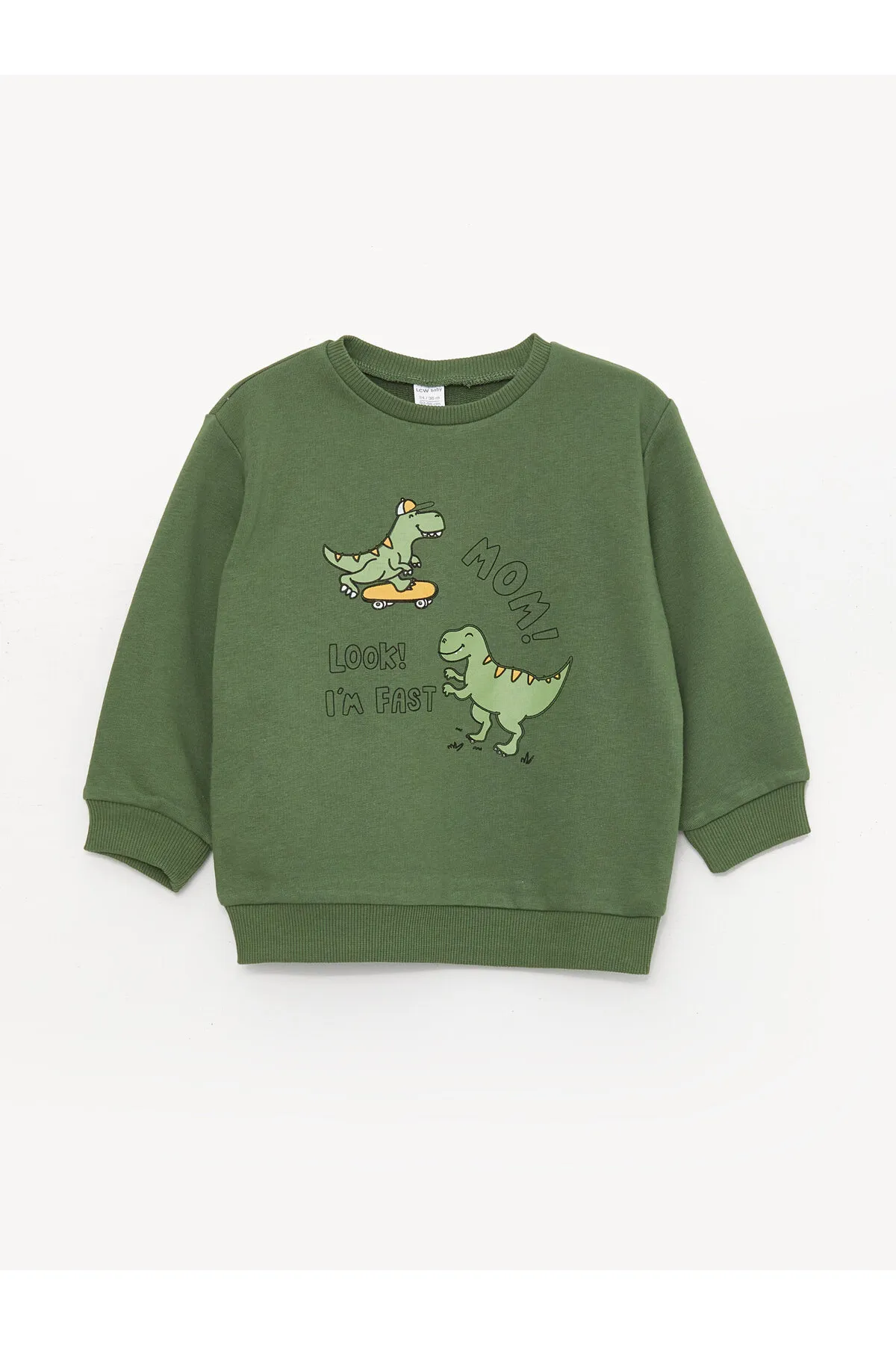 LC Waikiki  Langarm-Sweatshirt mit Rundhalsausschnitt und bedrucktem Baby-Jungen-Sweatshirt