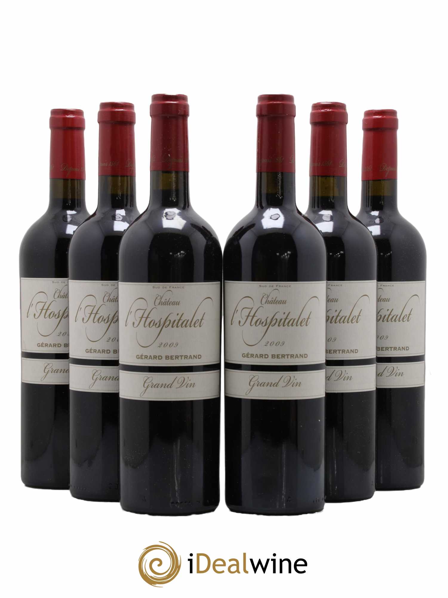 Coteaux du Languedoc La Clape Château L'Hospitalet Gerard Bertrand  2009 - Lot de 6 Bouteilles