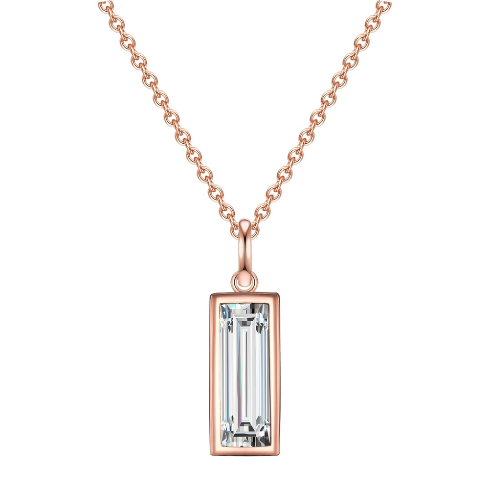 Glanzstücke München Collier en argent Agate Oxyde de zirconium (CZ) en Or rose collier