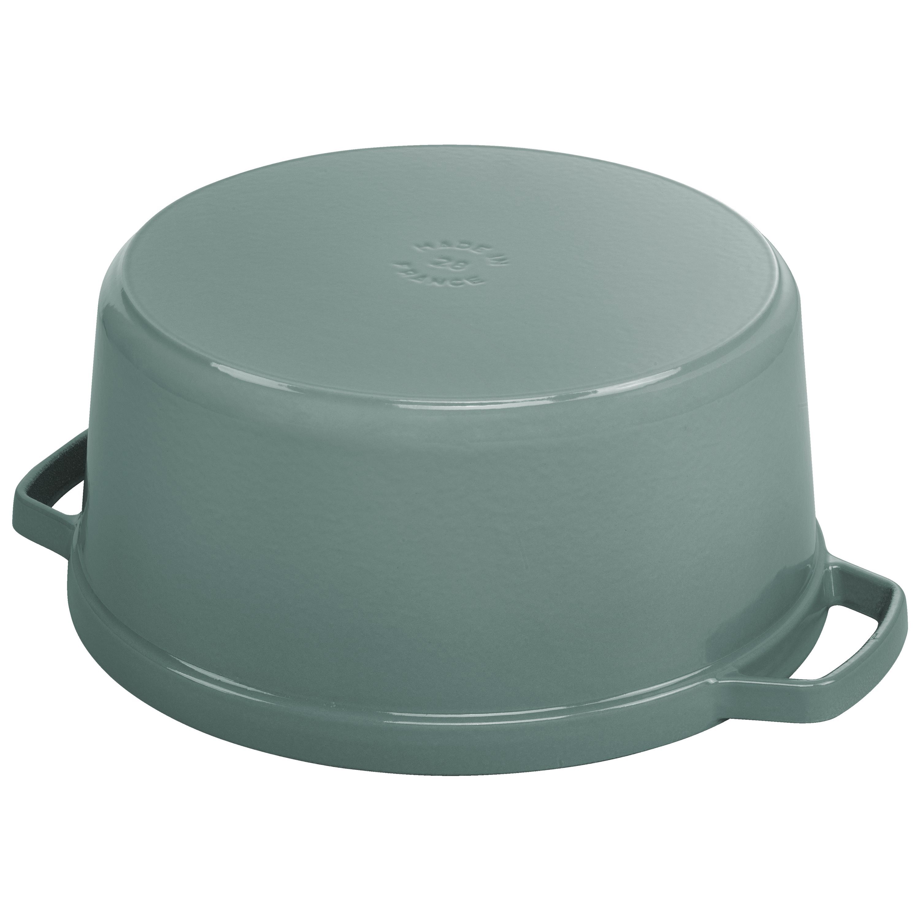 Cocotte 28 cm, rund, Eukalyptus, Gusseisen