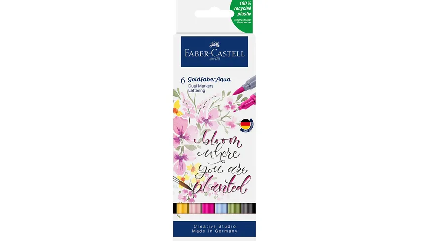 FABER-CASTELL Gofa Aqua Dual Marker Lettering 6er Set