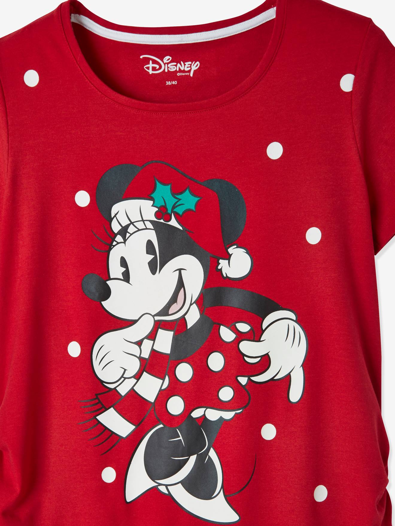 Minnie Umstandsschlafanzug Disney MINNIE MAUS, Weihnachten - rot+weiß bedruckt