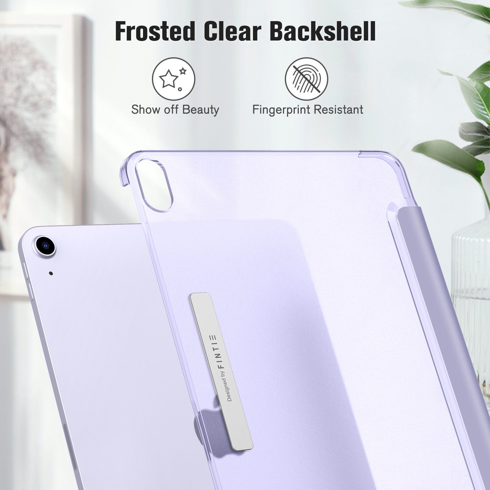 Fintie Tablet-Hülle für iPad Air 5 Gen 2022/ iPad Air 4 Gen 2020 [Magnetverschluss], Leichte Standhülle mit Durchscheinend Mattierter Rückseite