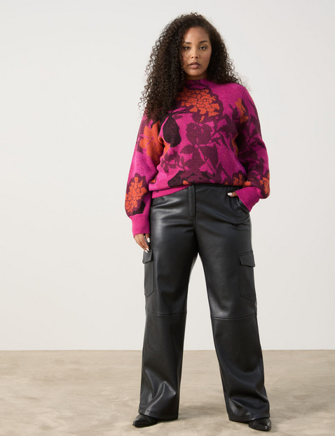 Pullover mit floralem Jacquardmuster