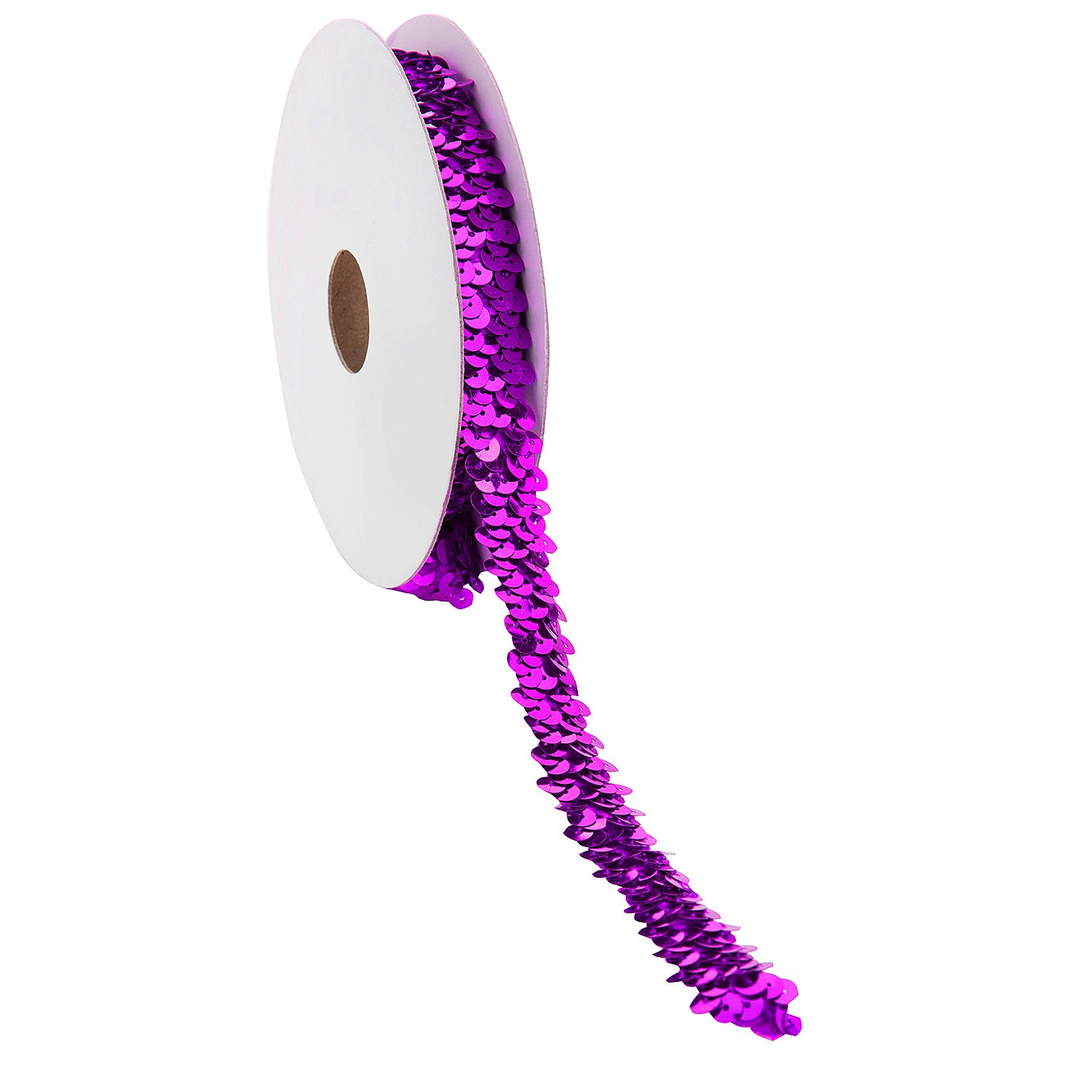 Elastik-Paillettenband, lila, Breite: 20 mm, Länge: 3 m