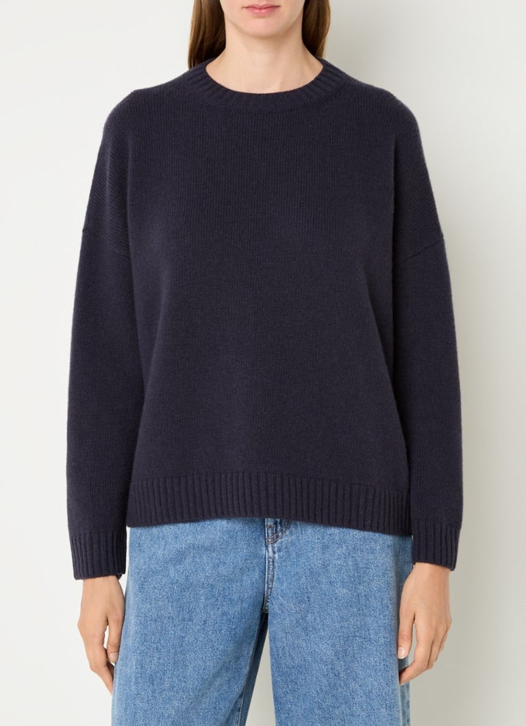 Pull MaxMara Moxa en maille fine, confectionné en laine vierge à motif chiné