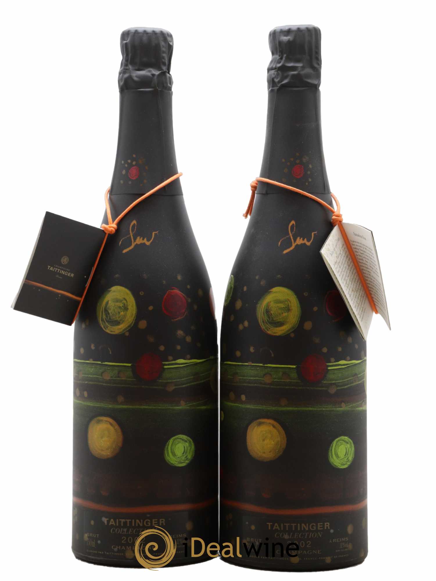 2002 - Collection Amadou Sow Taittinger  2002 - Lot de 2 Bouteilles