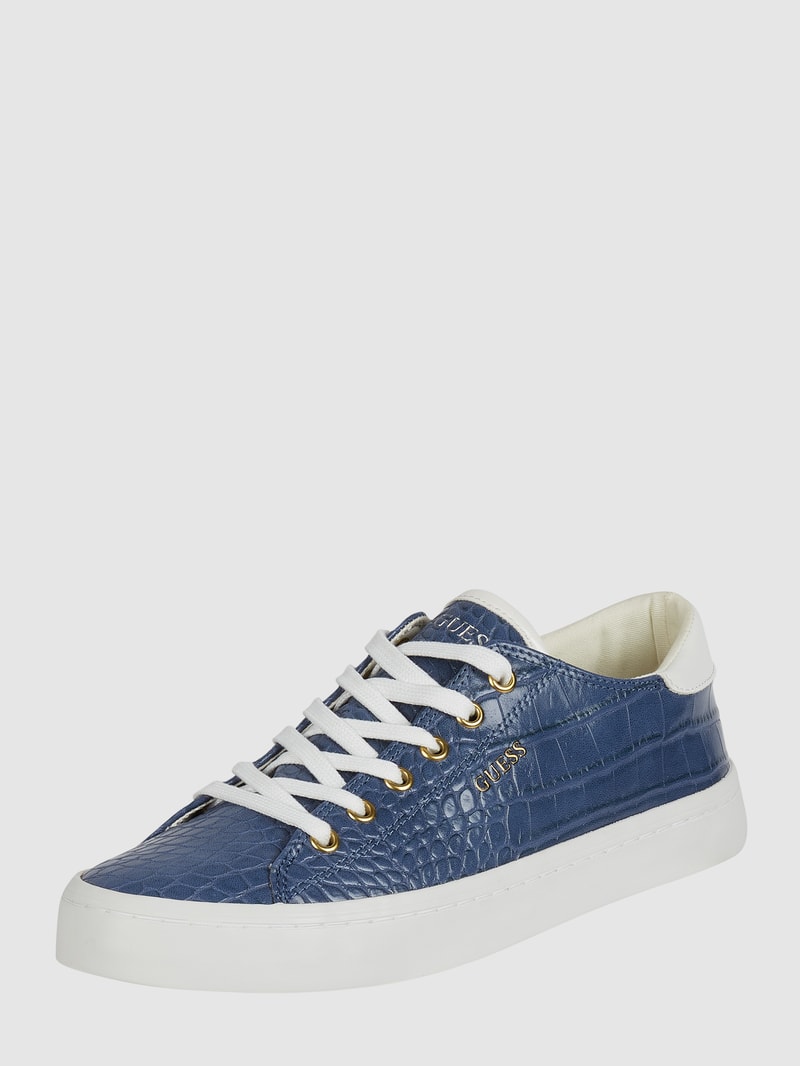 Sneaker in Leder-Optik Modell 'Ester' in hellblau
