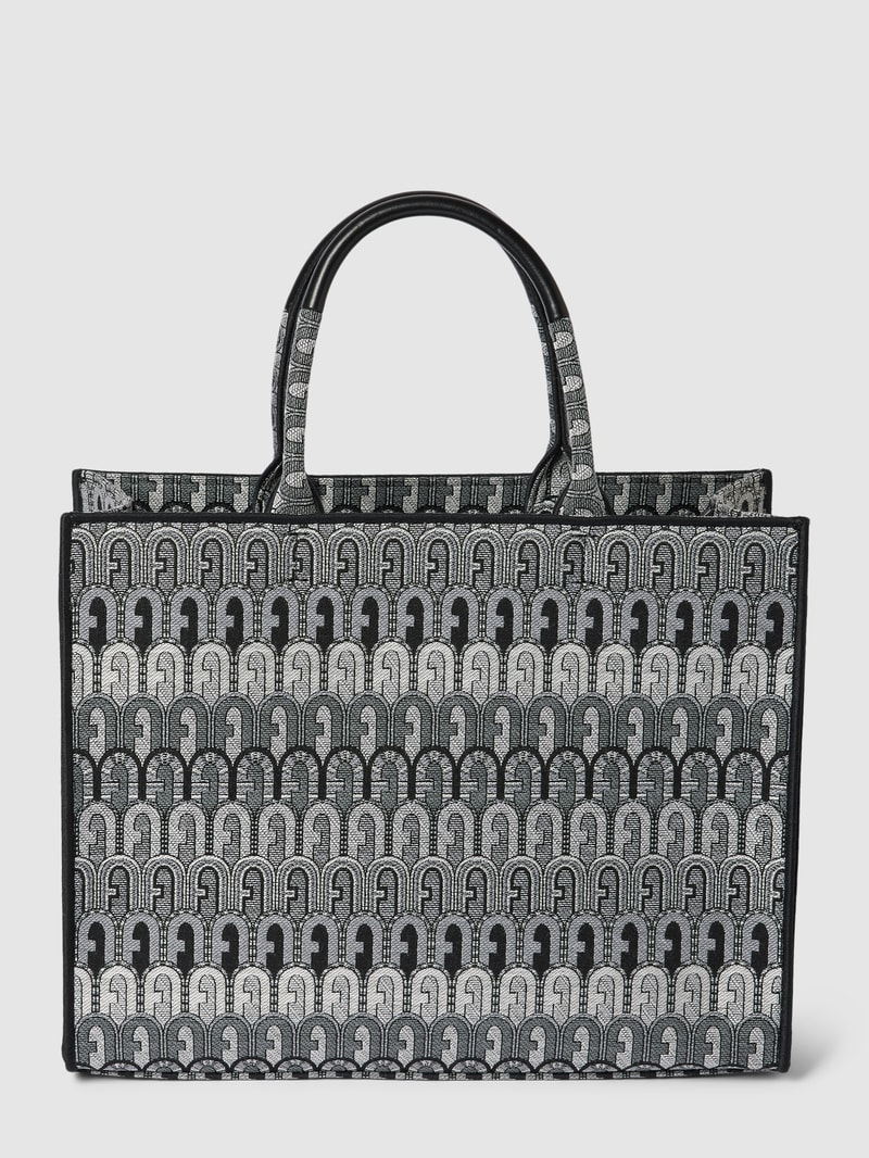Tote Bag mit Allover-Muster in mittelgrau