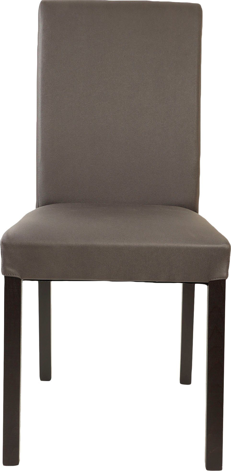 Home affaire 4-Fußstuhl Nina (Set, 2 St), strapazierfähige Microfaser, Gestell Buche natur oder wenge lackiert
