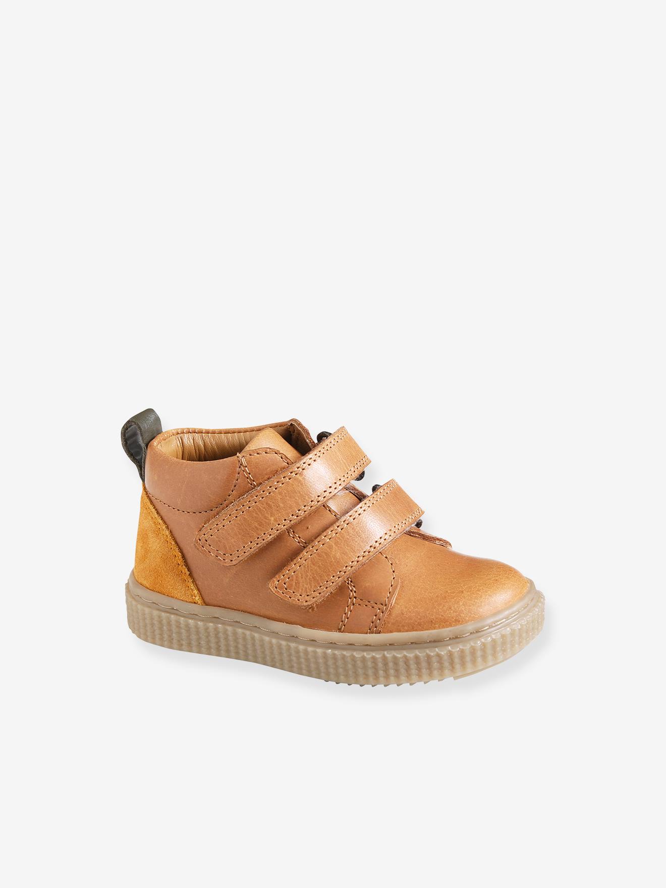 Vertbaudet Jungen Baby Boots, Klettverschluss - karamell