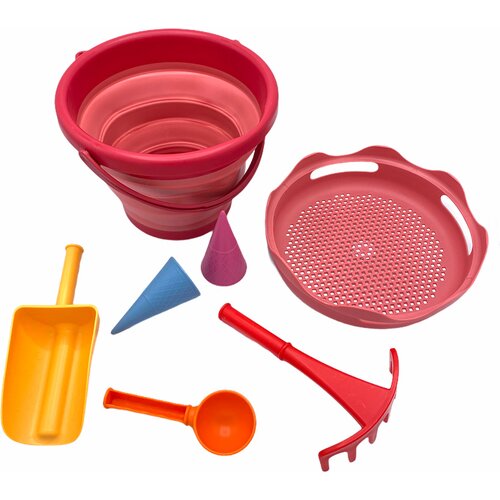SCHILDKRÖT 7IN1 SAND TOYS SET, INNOVATIVES SAND-SPIELSET IM HANDTASCHENFORMAT, KOMPAKT UN