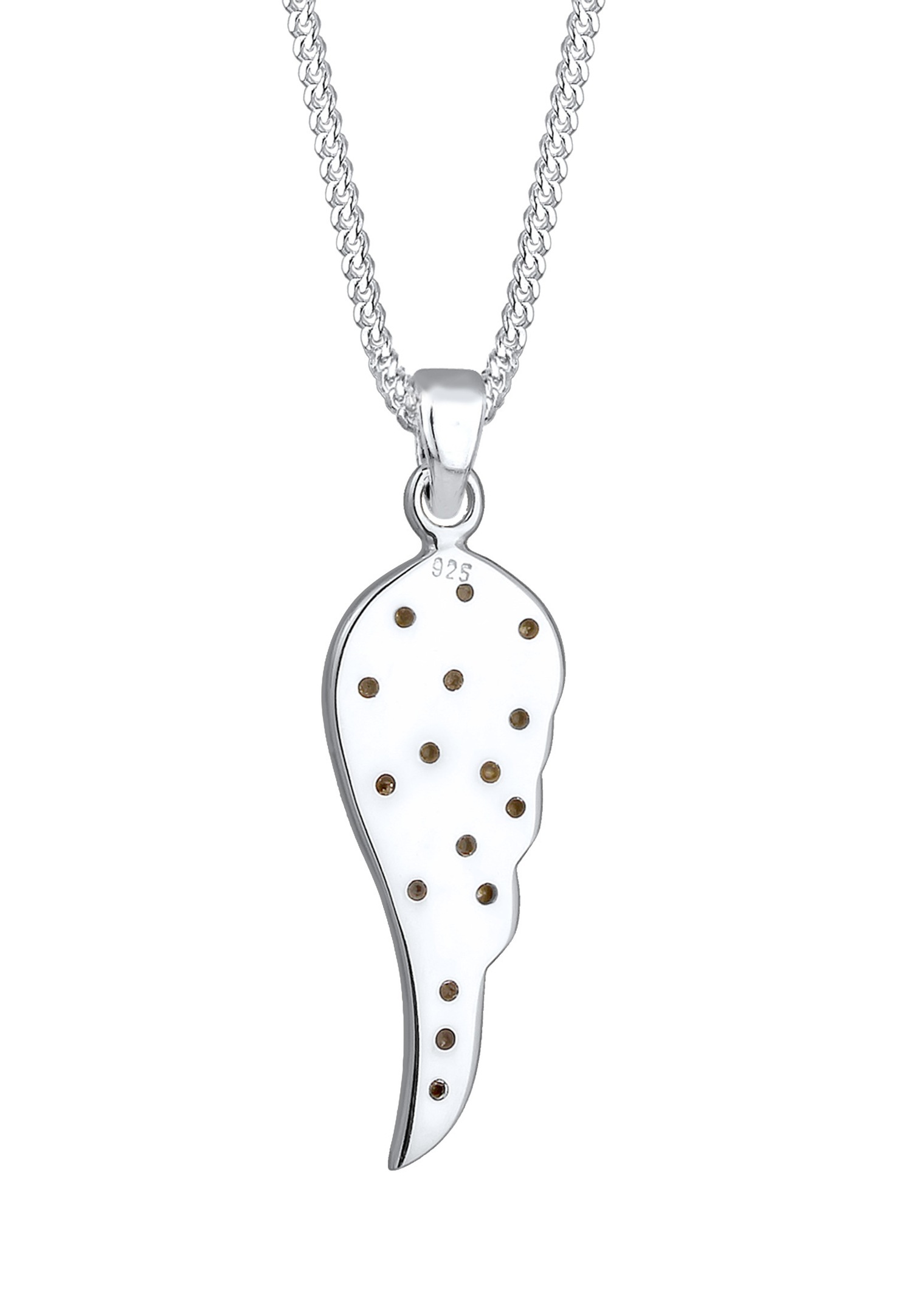 Elli Women's Boho Wing Pendant with Crystals in 925 Sterling Silver