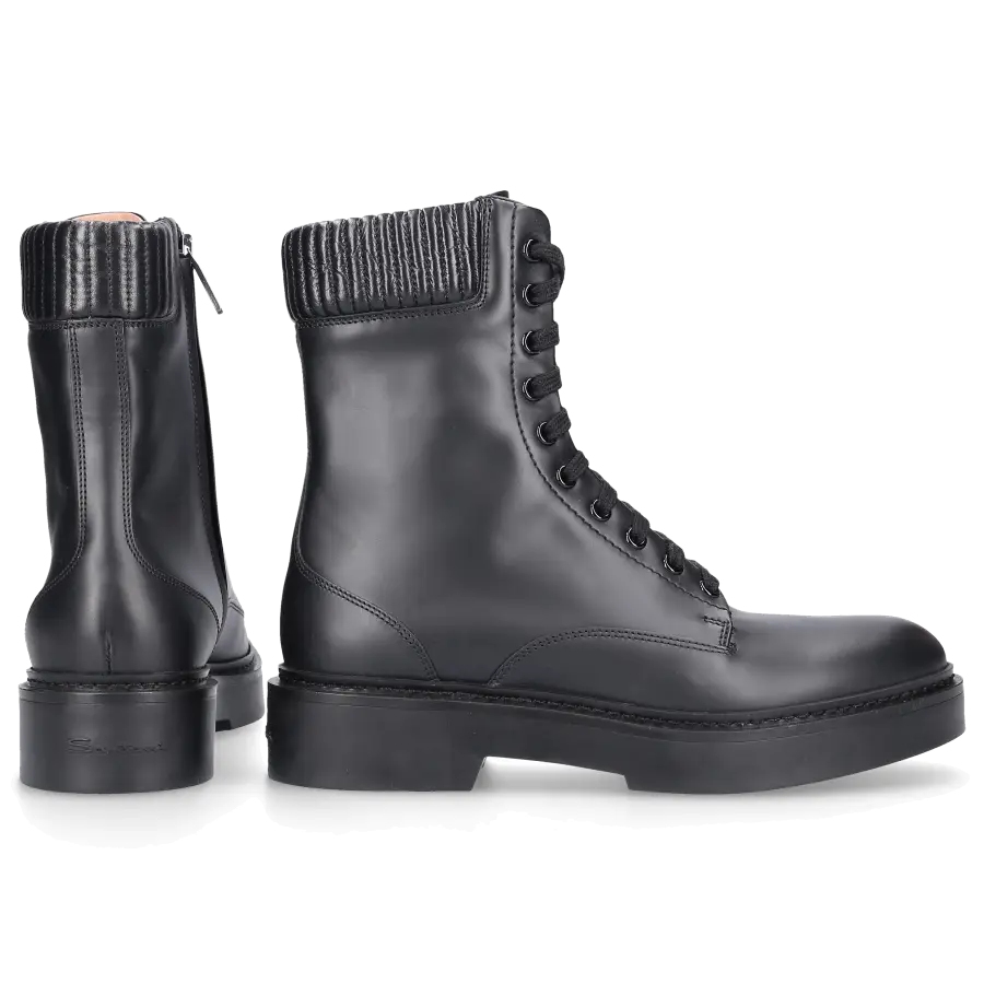 Santoni - Stiefeletten 59569 Kalbsleder - schwarz
