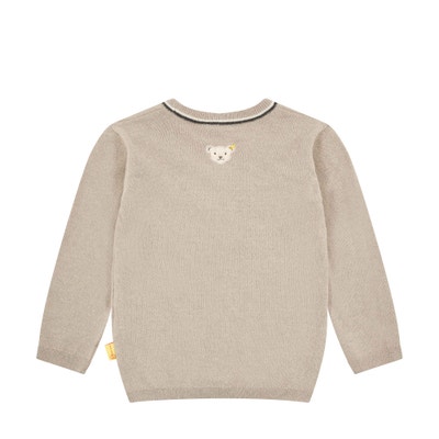 Strickjacke, hellgrau für Jungs