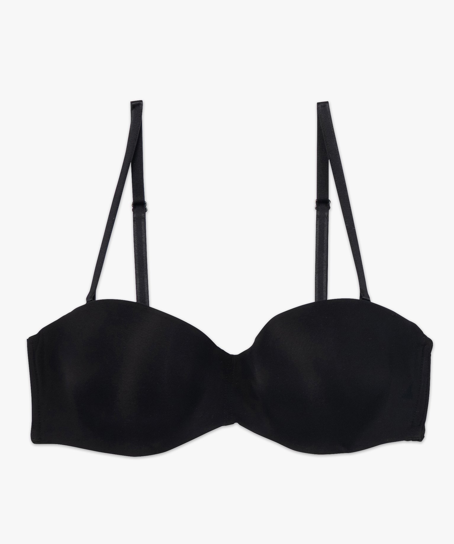 Soutien-gorge bandeau en microfibre avec bretelles muti-pos... noir | GEMO