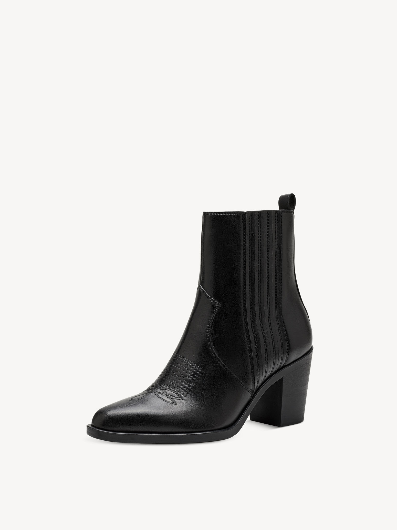 Bottes de cow-boy en cuir - noir