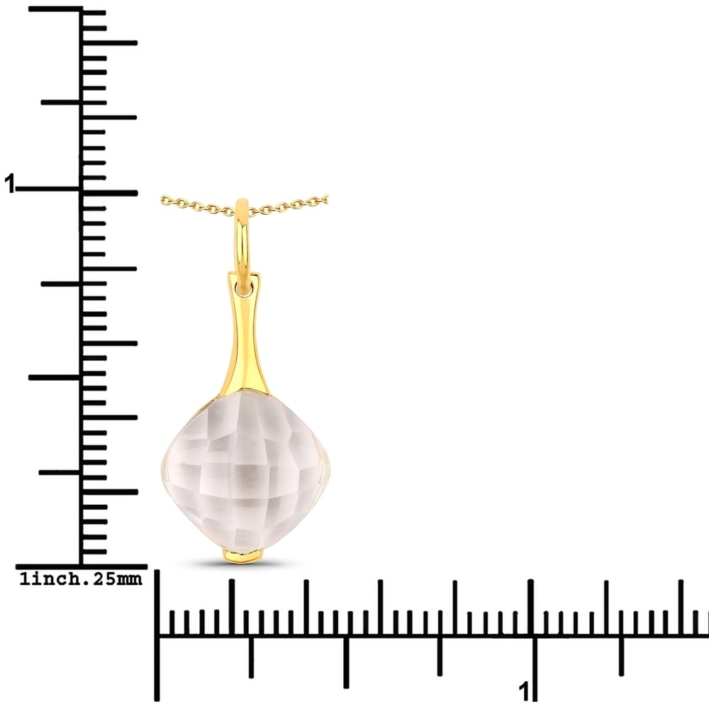 Rafaela Donata Chaîne Argent sterling Cristal de quartz en Or jaune Bijoux