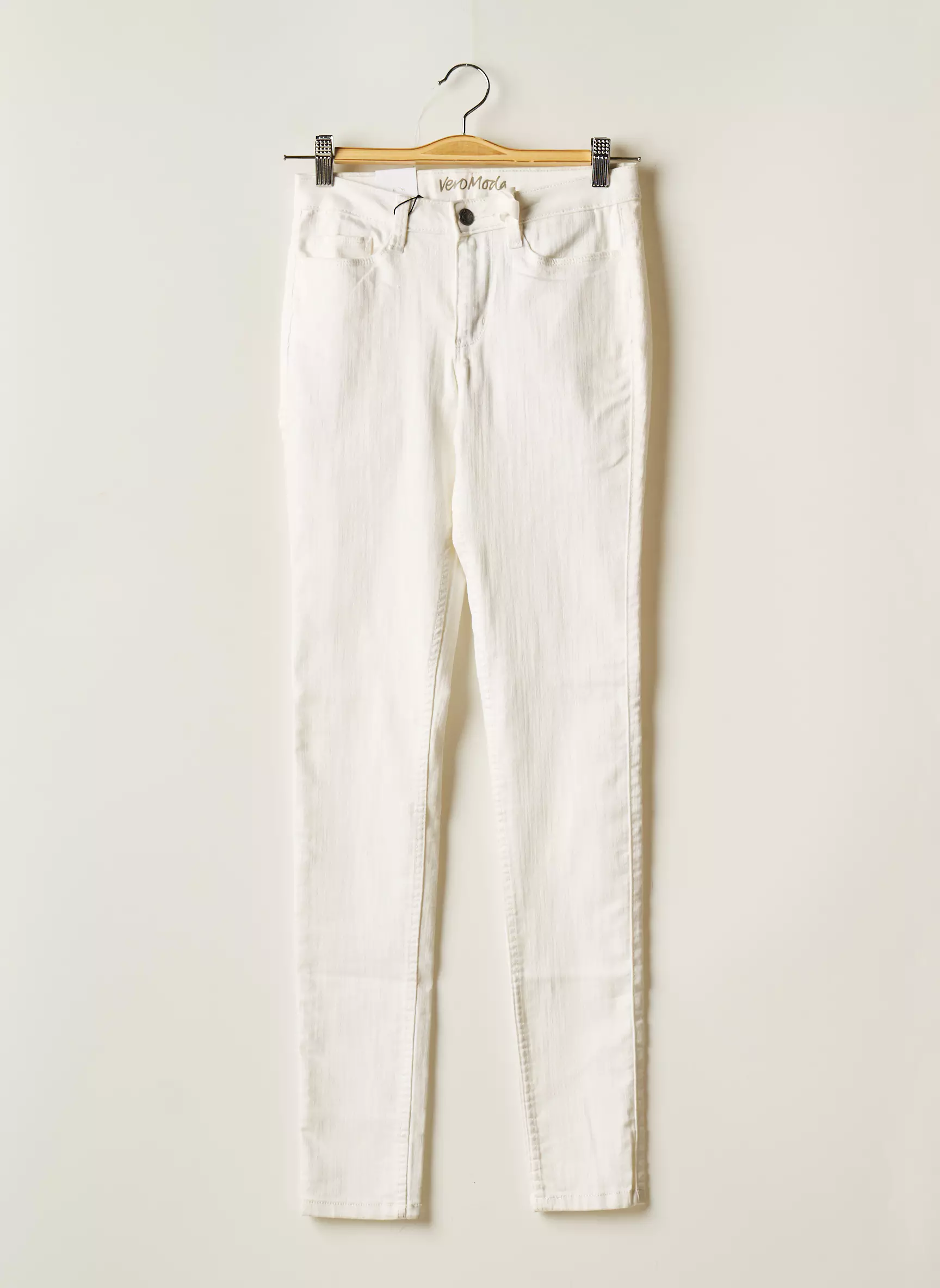 Vero Moda Pantalons Slim Femme couleur blanc