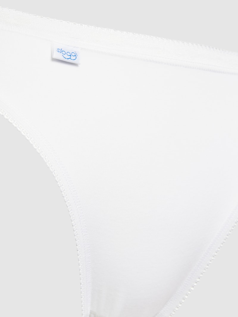 Slip mit Label-Detail im 4er-Pack in weiß