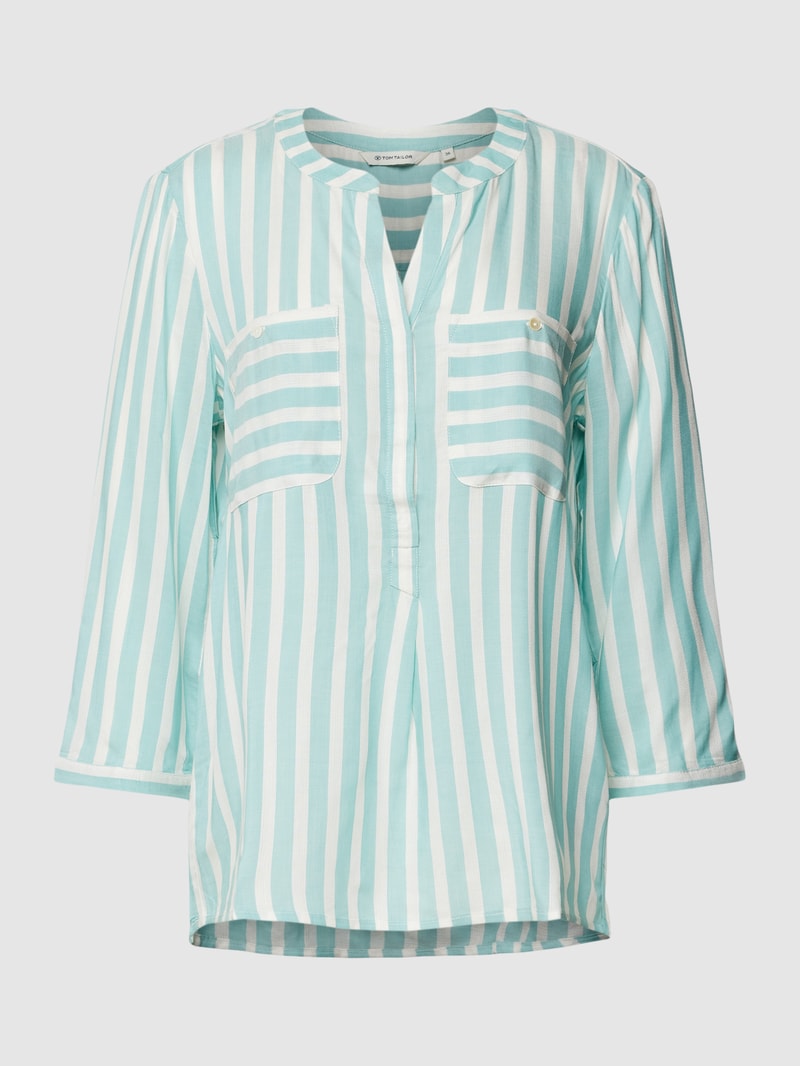 Bluse mit Streifenmuster in mint