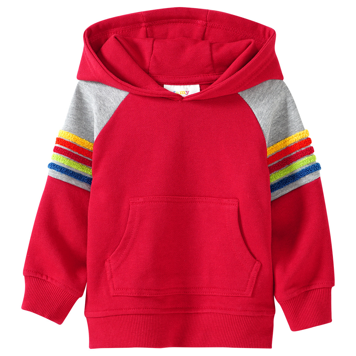 Baby Hoodie mit bunter Frottee-Applikation