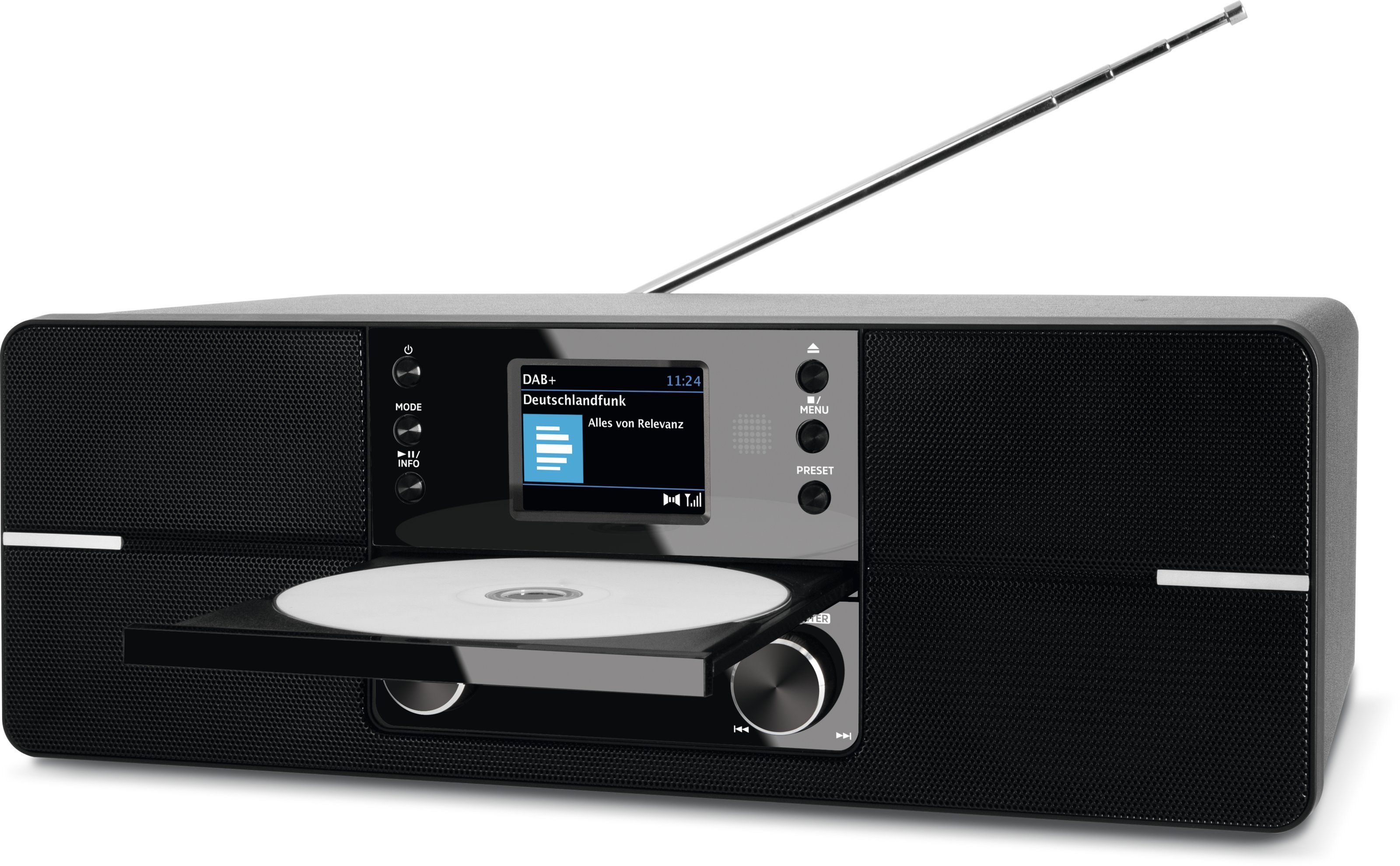 TechniSat DIGITRADIO 371 CD BT Digitalradio (DAB) (Digitalradio (DAB), UKW, 10,00 W, CD-Player, Bluetooth, Radiowecktimer, Inklusive Fernbedienung)