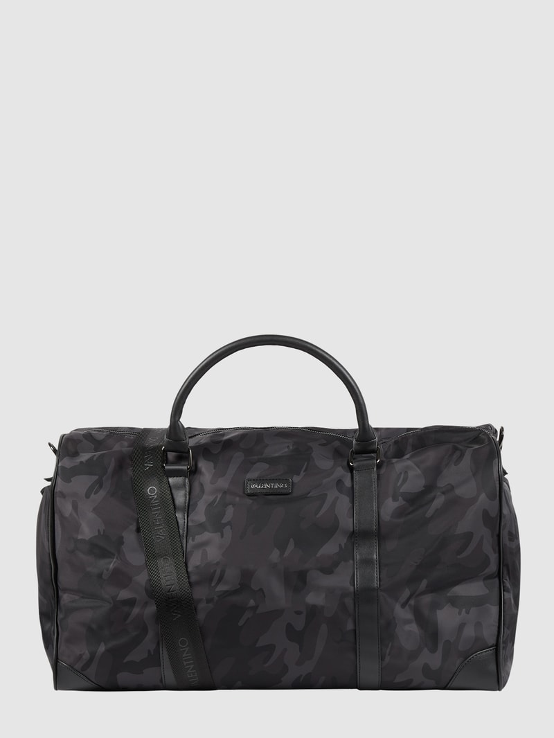 Weekender mit Camouflage-Muster in schwarz