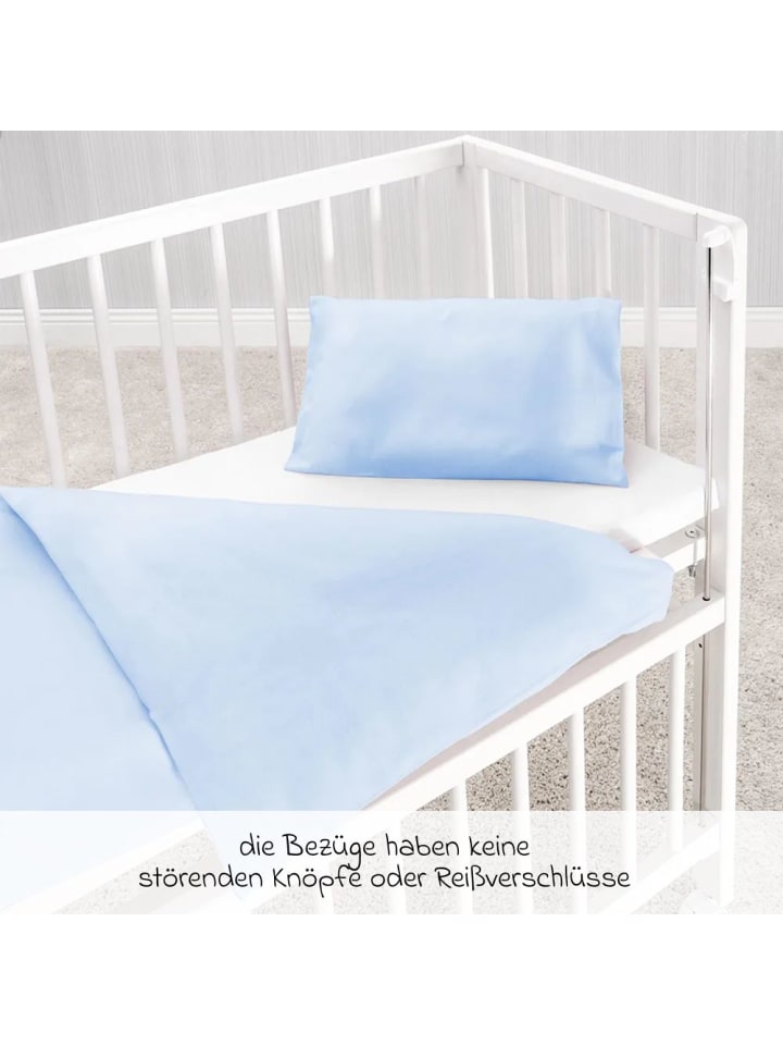 Makian Bettwäsche 80 x 80 cm - Uni Hellblau in blau günstig kaufen onesize