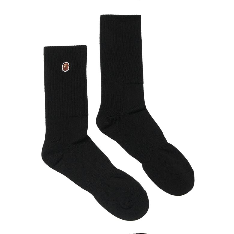 A Bathing Ape Ape Head One Point Socks (3 Pack) black