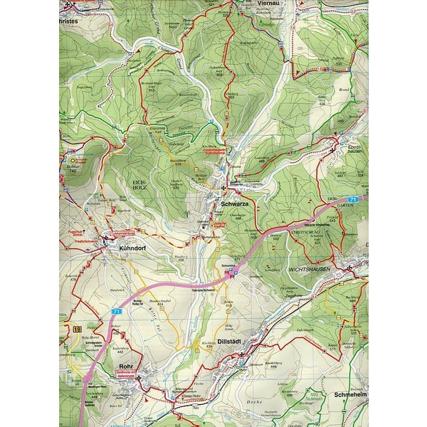 Wander- und Radwanderkarte Meiningen und Umgebung 1 : 35 000 - Wanderkarte