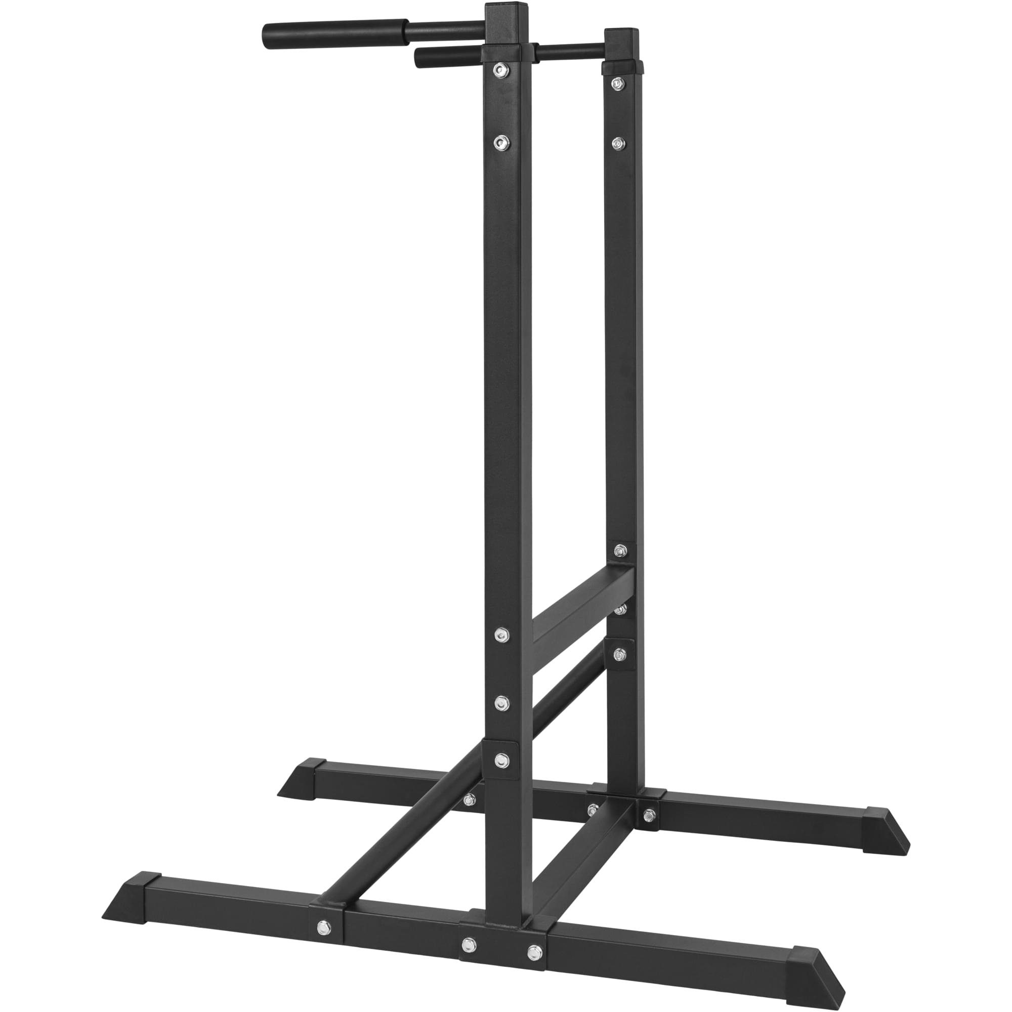 GORILLA SPORTS Kraftstation Dip Station - 98x65x125cm, bis 150kg, Stahl, Schwarz/Weiß - Dip Barren
