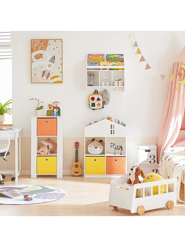 SoBuy Kinderregal in Weiß - (B)60 x (H)51 x (T)18cm günstig kaufen onesize