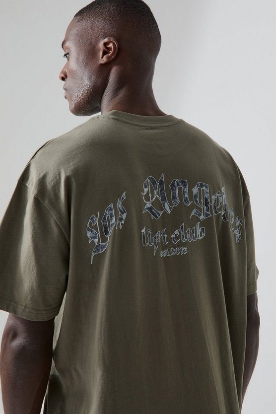 Man Active Oversize T-Shirt mit La Lift Club Print