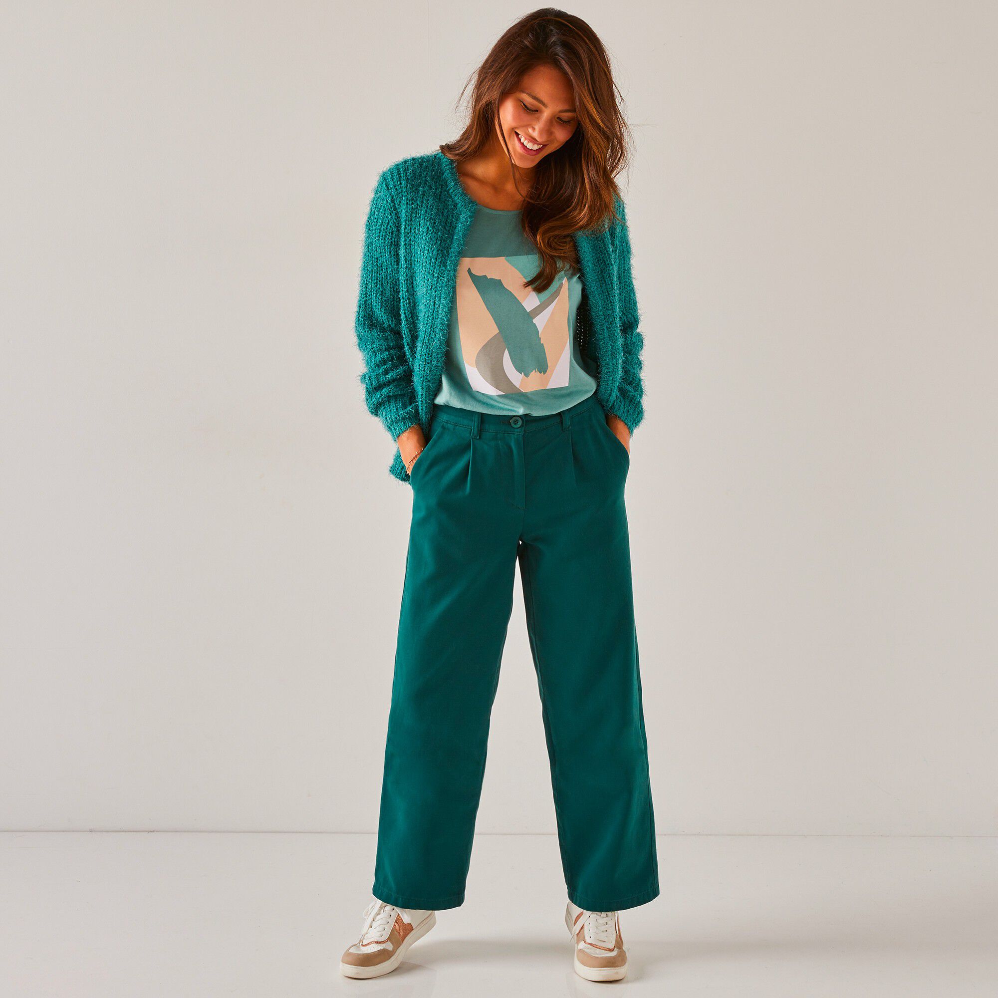 Pantalon droit large, spéciale petites
