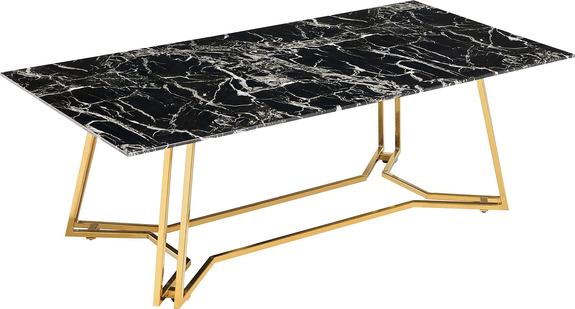 SalesFever Couchtisch, Tischplatte im Marmor-Design