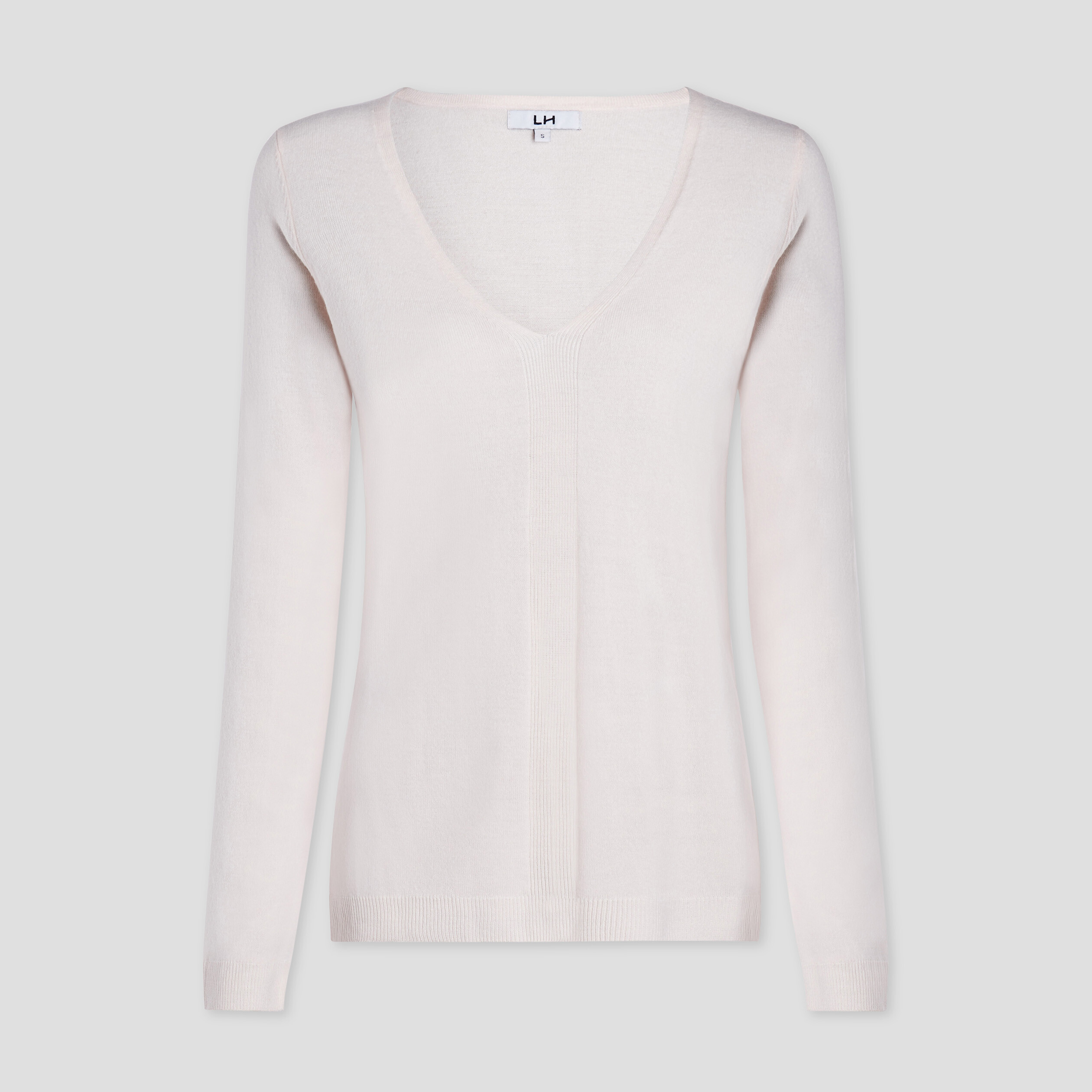 Pull col V manches longues rose clair femme | La Halle
