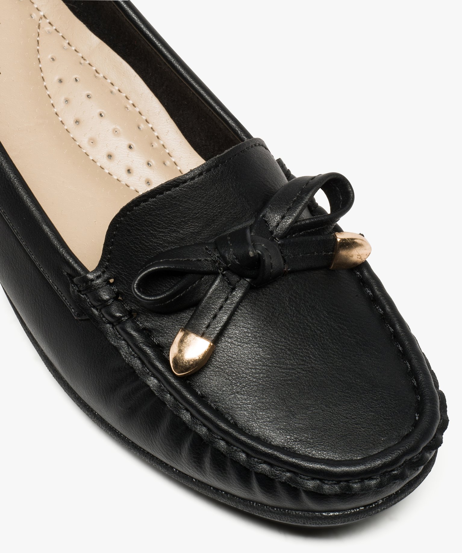 Mocassins confort unis à talon compensé femme noir | GEMO