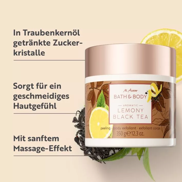BATH & BODY LEMONY BLACK TEA Körperpeeling