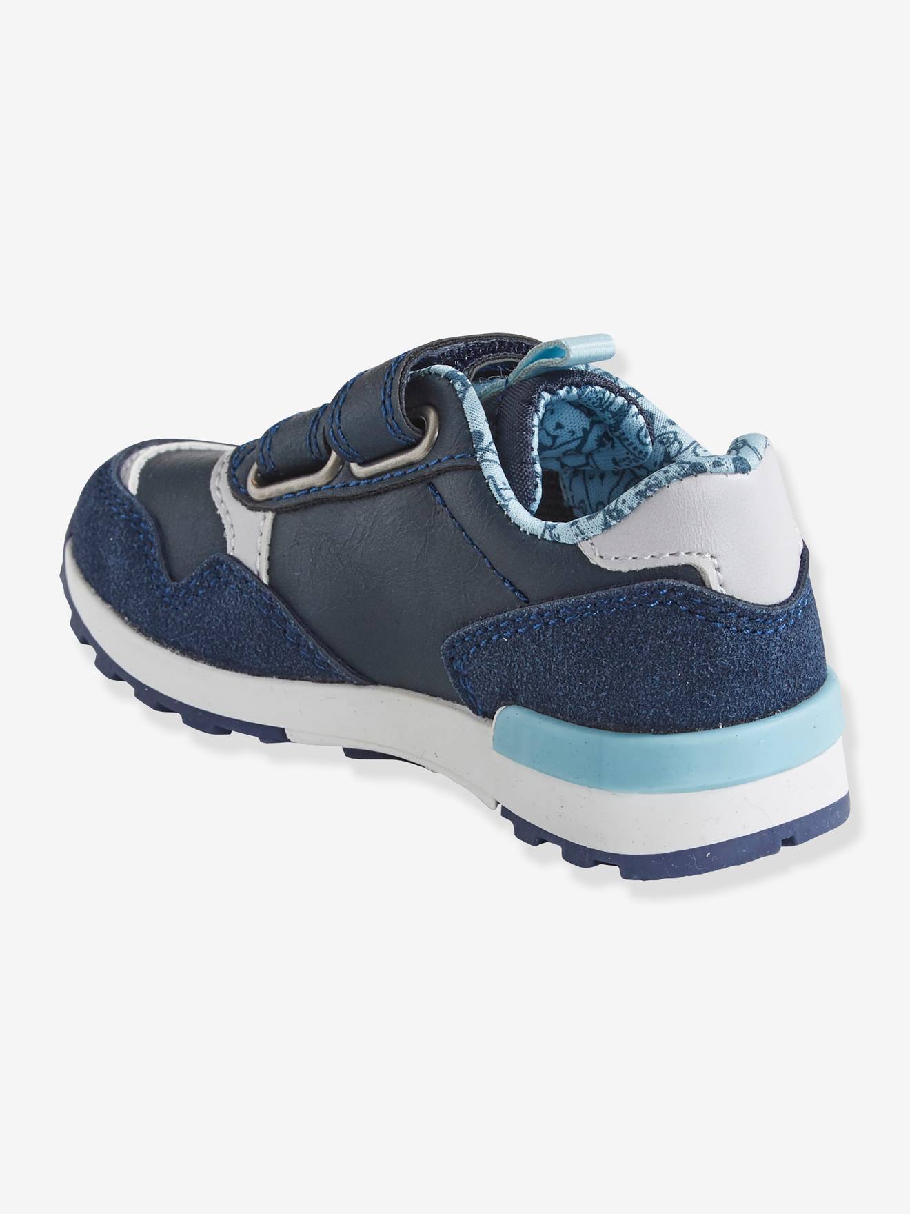 Baskets scratchées bébé garçon esprit running gris