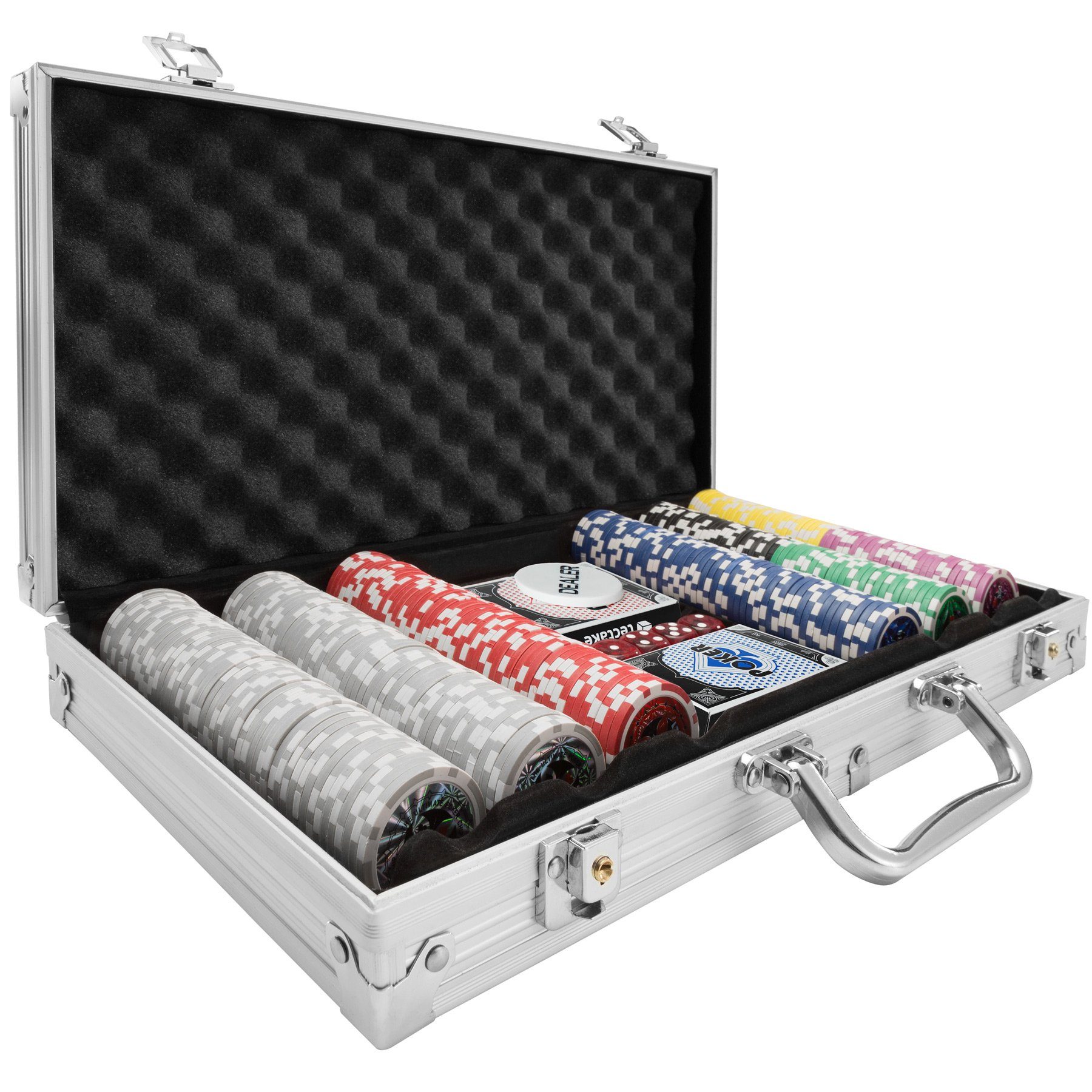 tectake Spiel, Pokerset inkl. Aluminiumkoffer
