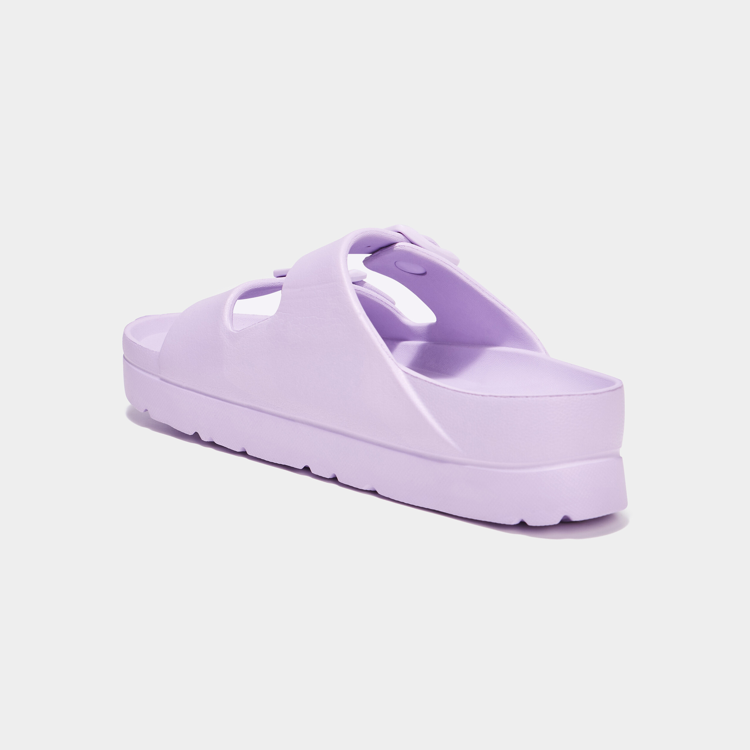 Mules compensées avec boucles rose femme | La Halle