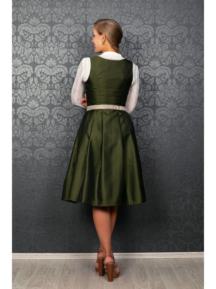 Edelnice Midi Dirndl Adele in grün, rosé günstig kaufen