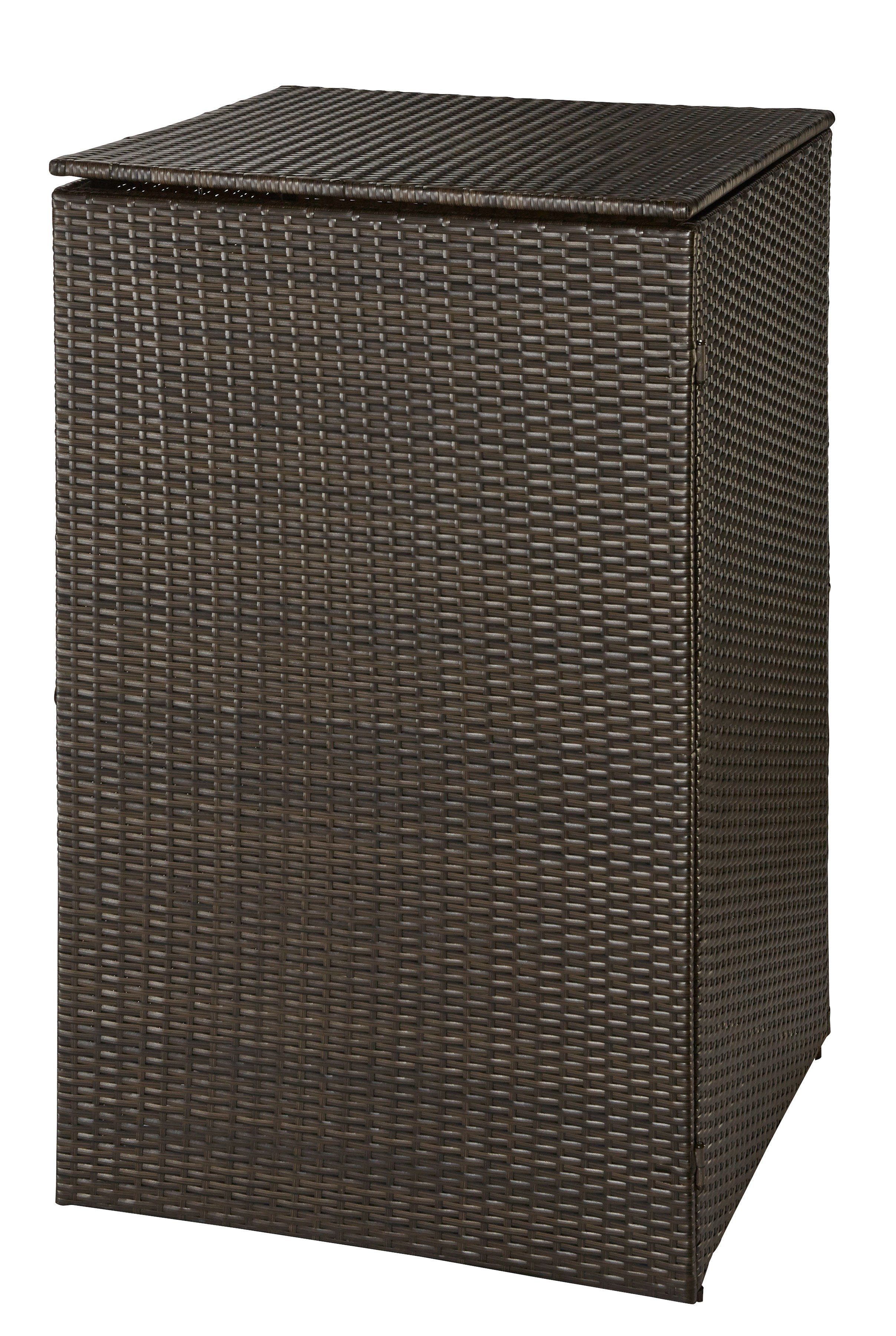 HANSE GARTENLAND Mülltonnenbox, für 1x120 l aus Polyrattan, BxTxH: 64x66x109 cm