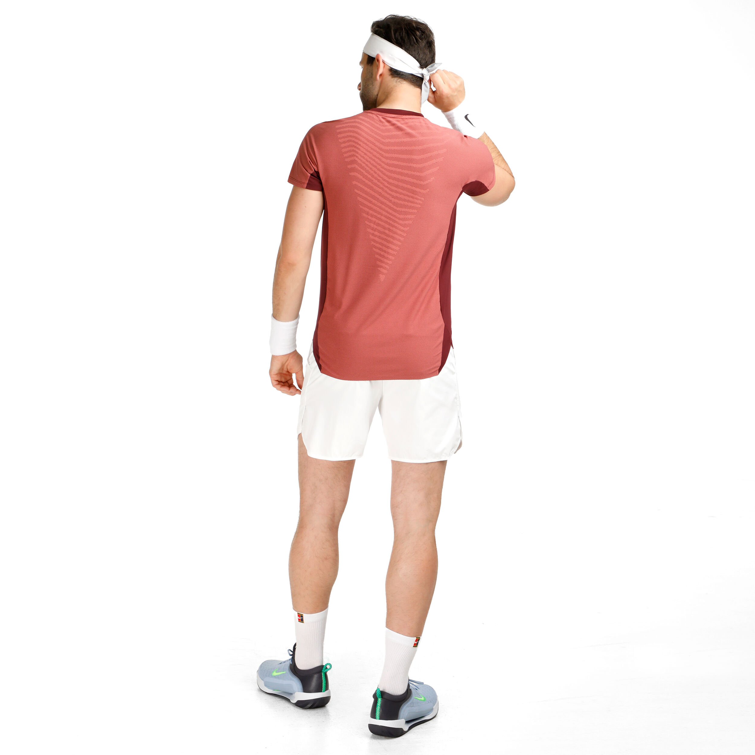 Dri-Fit Advantage Court Slim UL RG Polo Herren - Dunkelrot, Altrosa