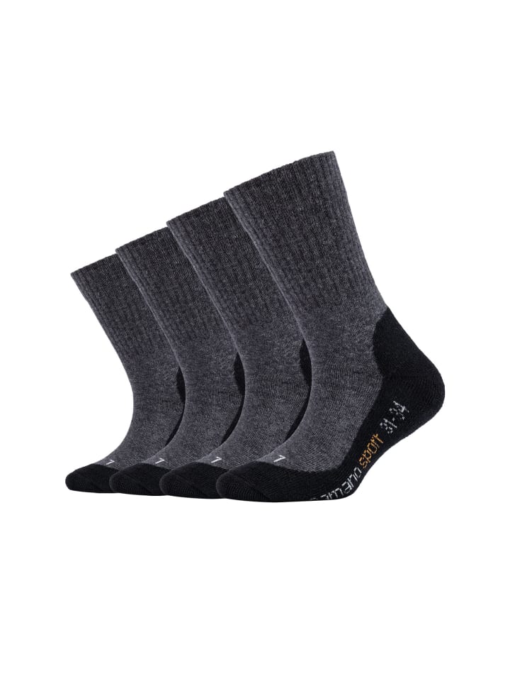 camano Sportsocken pro tex 4er Pack function in anthracite schwarz günstig kaufen