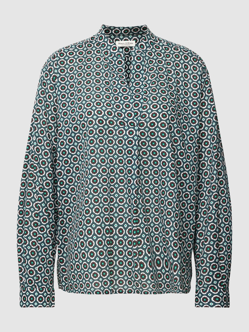 Bluse mit Allover-Muster in grün